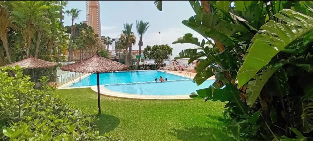 Apartamento Acapulco Luxe Piso 3 En 1A Linea Playa Poniente Benidorm Top Vistas Al Mar Espectaculares Y De Luxe Con Acceso A Piscina Y Garaje Privado Exterior foto